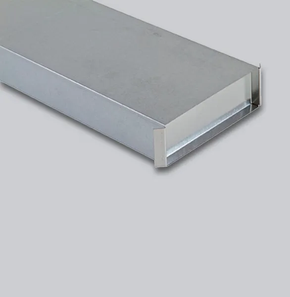 endkappe für flachkanal 150 x 50 mm aus stahl