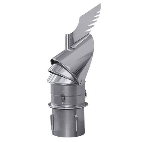 Schornsteinaufsatz Rotowent Dragon 2 zum Einstecken aus Edelstahl 130 bis 250 mm Durchmesser