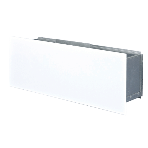 Revisionsabdeckung aus stahl in weiss 150 x 400 mm
