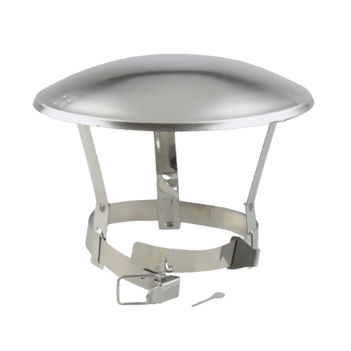 Universal-Schornsteinhaube stufenlos verstellbar und aufklappbar Edelstahl